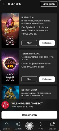 Club 1000x bei Tipico