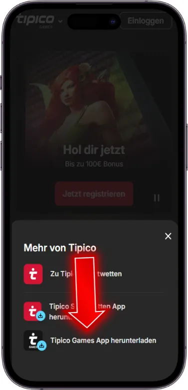 games-app wählen