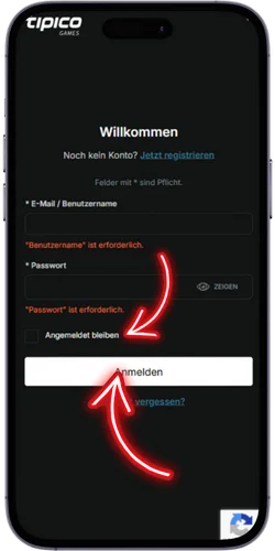 Login bestätigen