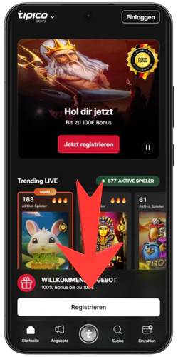Tipico Casino Offizielle Website aufrufen